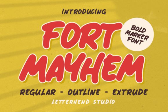 Fort Mayhem Font Review: A Dynamic Display Typeface for Bold Branding