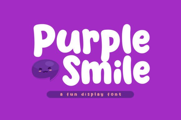 Purple Smile: A Playful Display Font for Digital Creativity