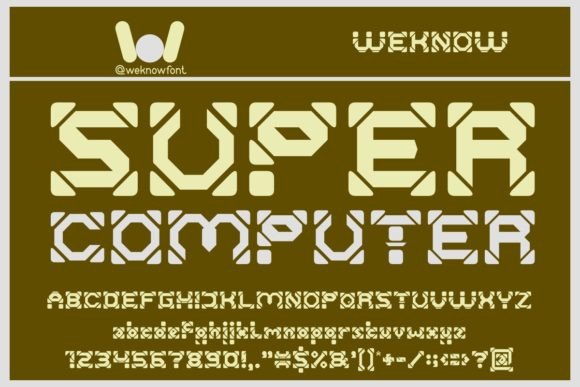 Super Computer: A Tech-Inspired Display Font for Modern Web Design