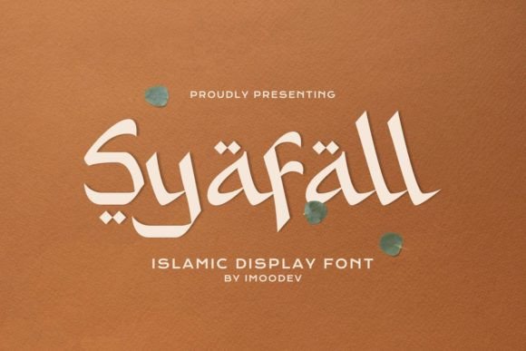 Syafall: A Stylish Arabic-Style Display Font for Creative Projects